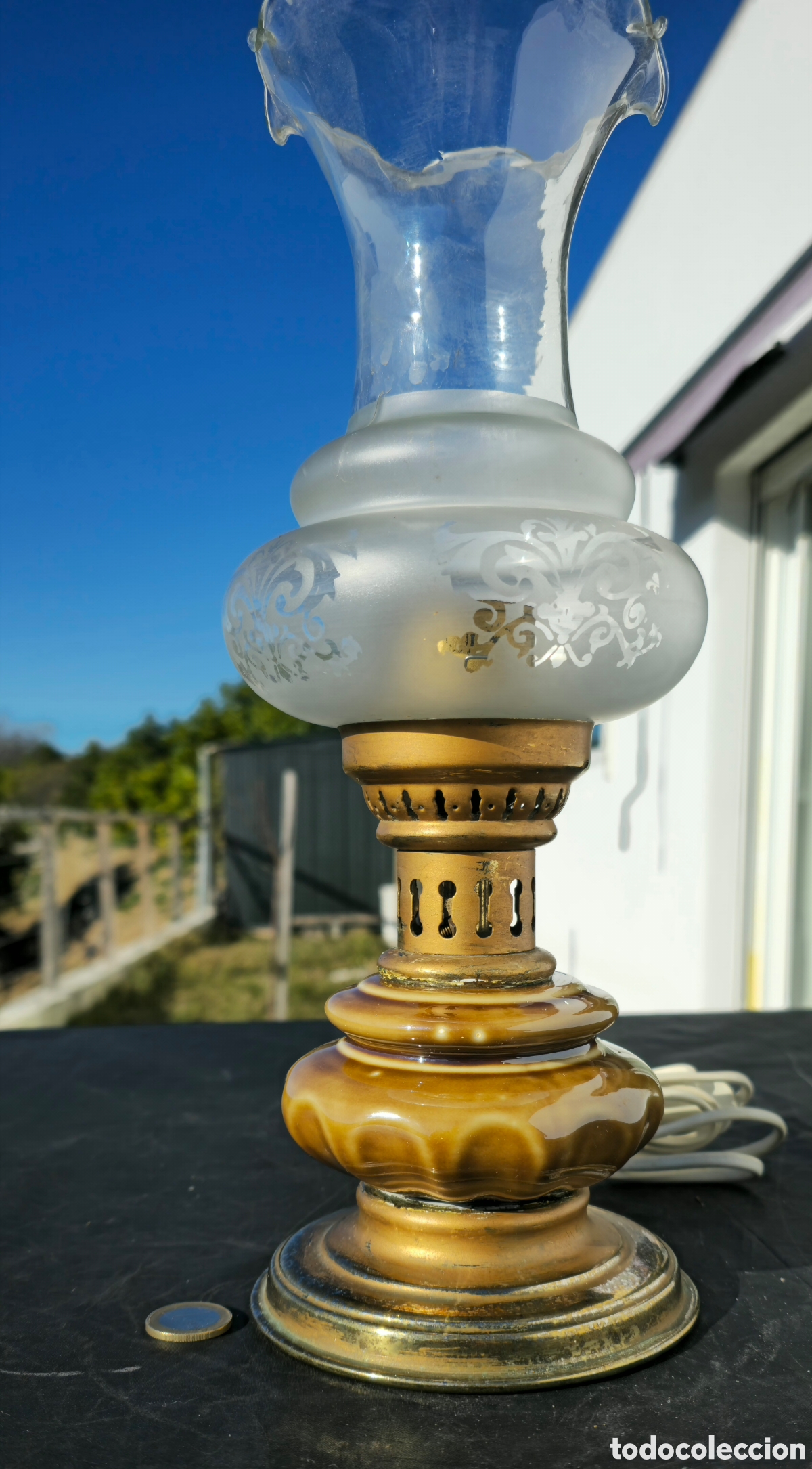 Vintage: Lampara quinque ceramica - Foto 1