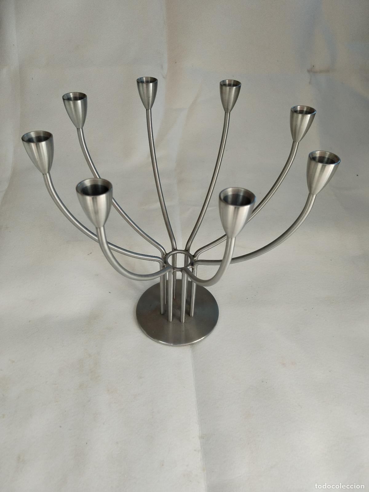 Vintage: candelabro vintage de metal - Foto 6