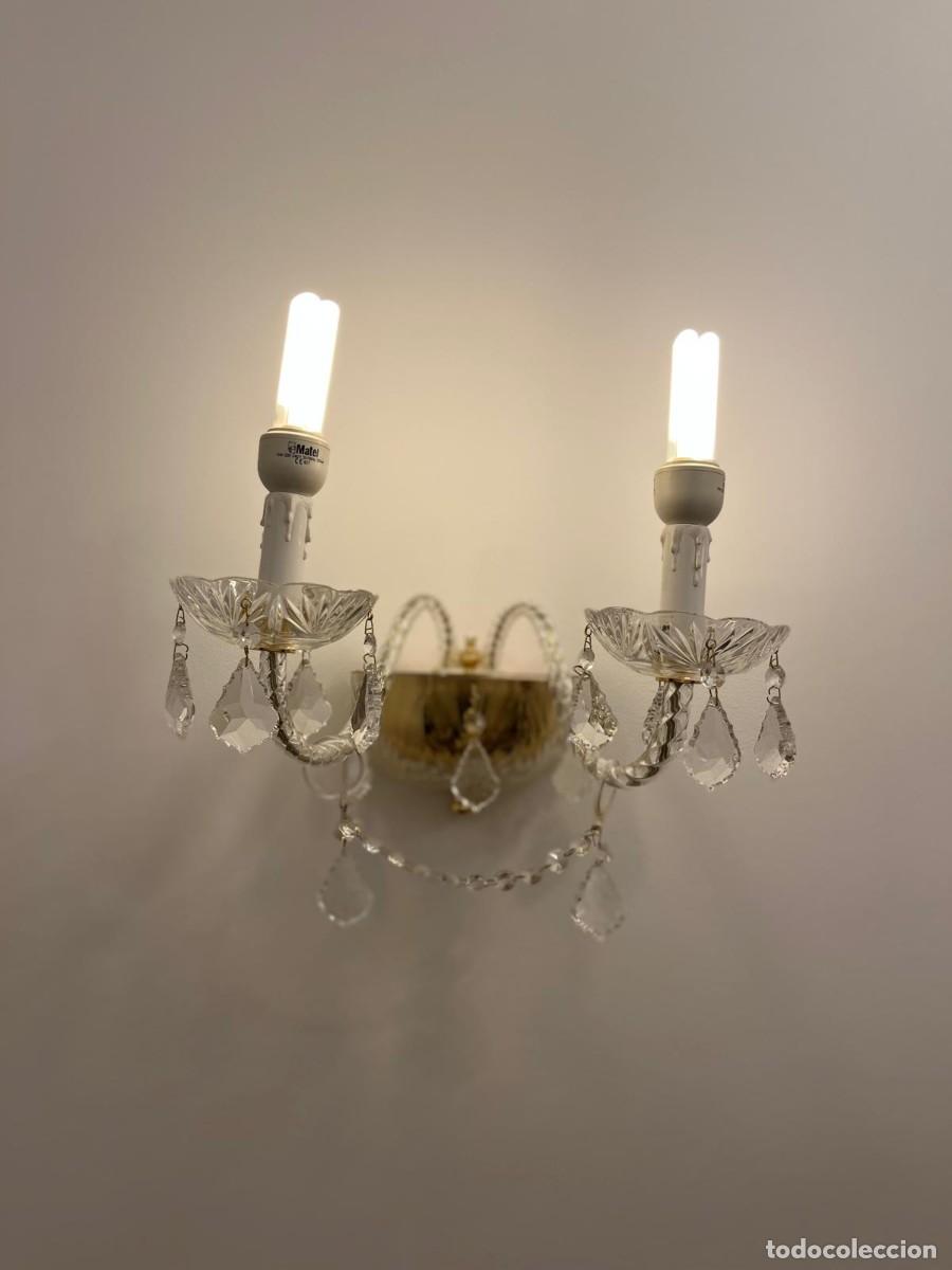 Vintage: LAMPARA DE ARA&Ntilde;A Y DOS APLIQUES DE PARED - Foto 3