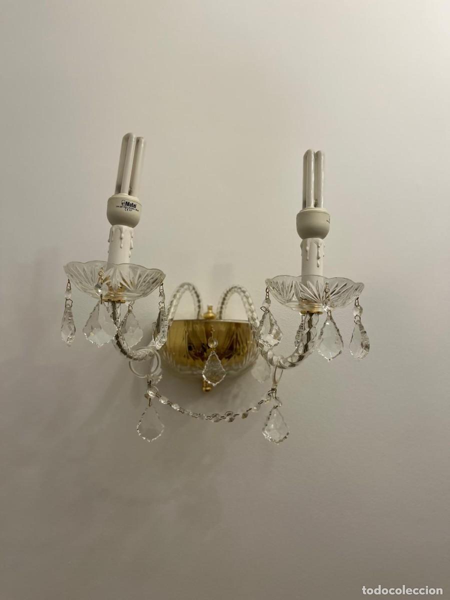 Vintage: LAMPARA DE ARA&Ntilde;A Y DOS APLIQUES DE PARED - Foto 5