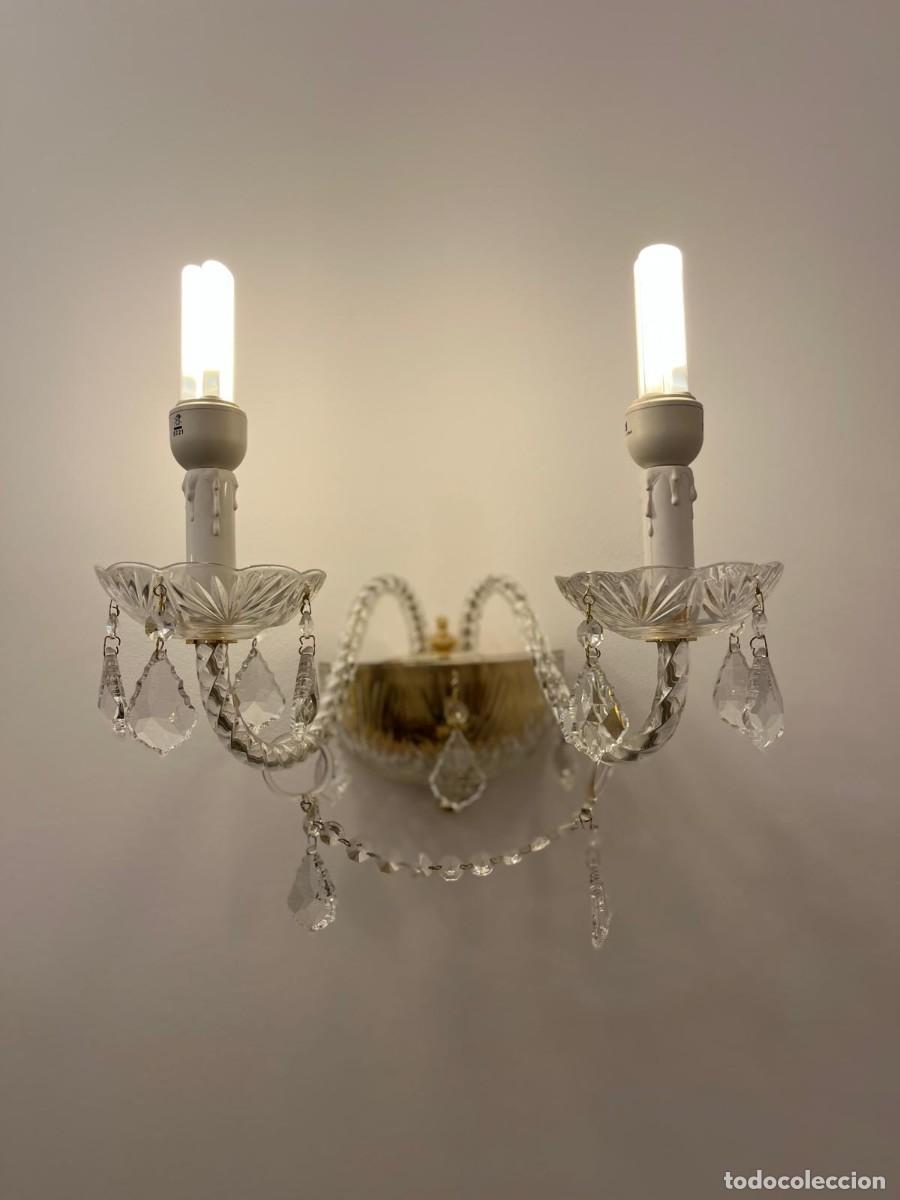 Vintage: LAMPARA DE ARA&Ntilde;A Y DOS APLIQUES DE PARED - Foto 8
