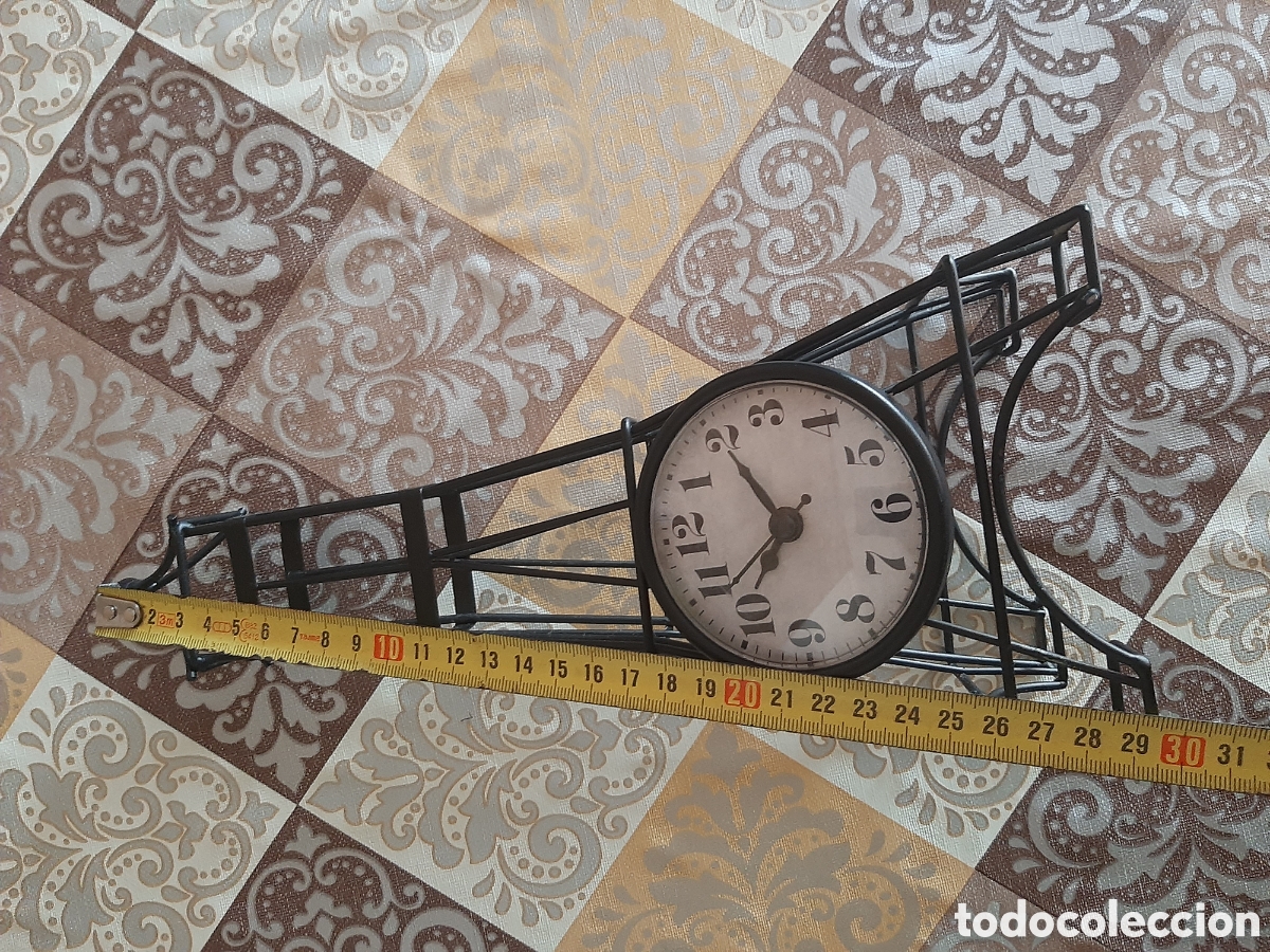 Vintage: Reloj Torre Eiffel hierro - Foto 5