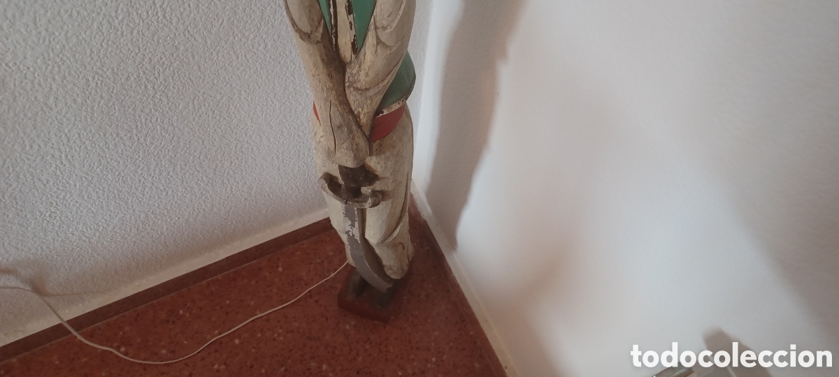 Vintage: Antigua L&aacute;mpara Colonial Madera - Foto 5