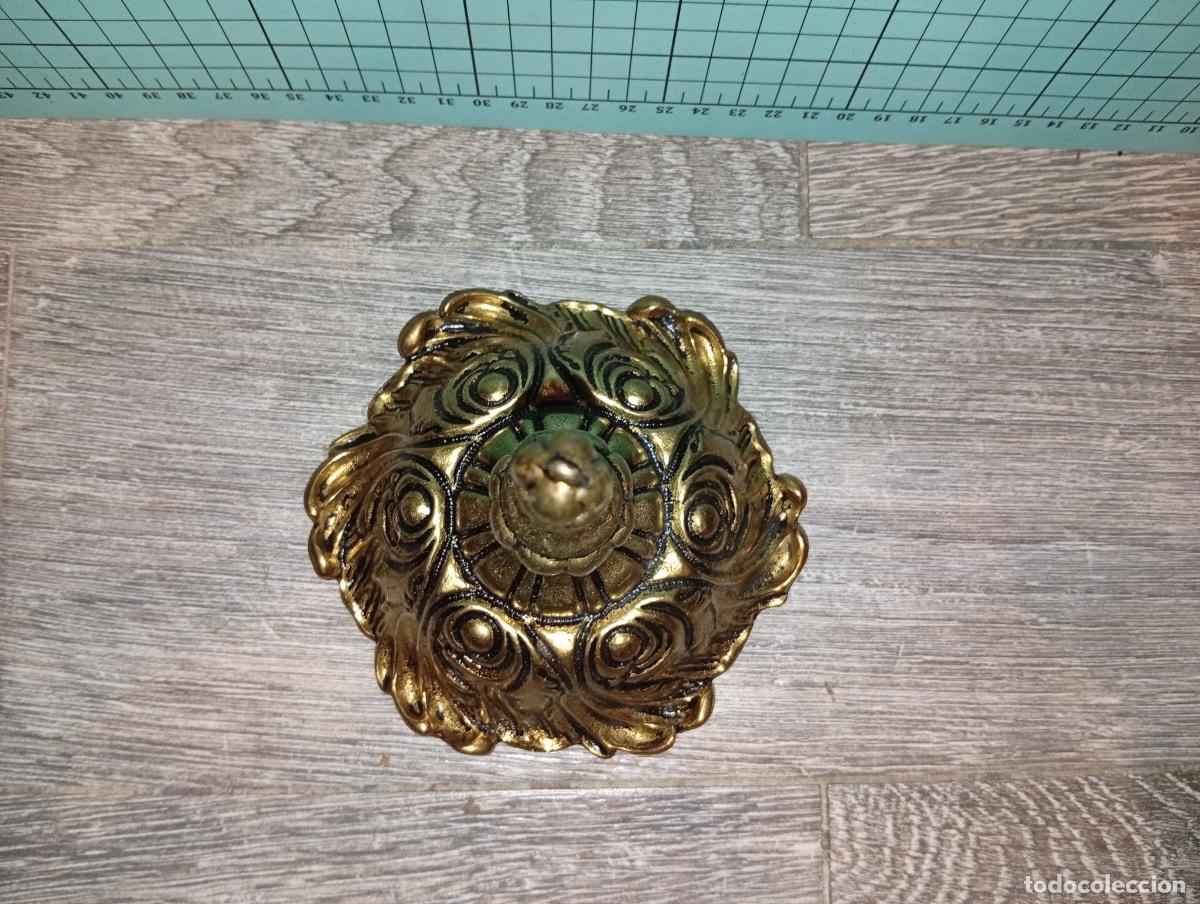 Vintage: Remate plaf&oacute;n floron para L&aacute;mpara de Techo bronce - Foto 2