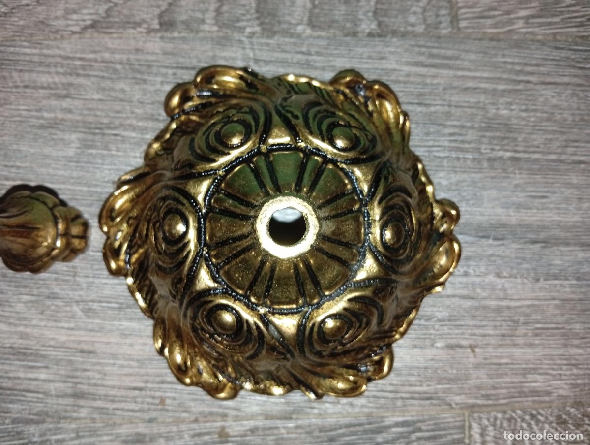 Vintage: Remate plaf&oacute;n floron para L&aacute;mpara de Techo bronce - Foto 4