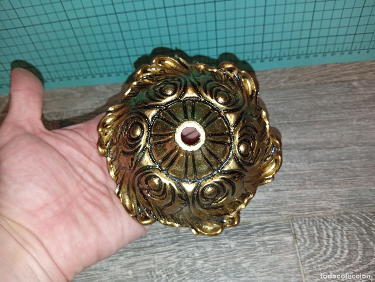 Vintage: Remate plaf&oacute;n floron para L&aacute;mpara de Techo bronce - Foto 6