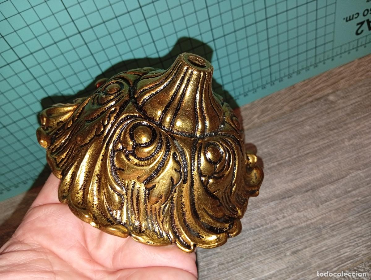Vintage: Remate plaf&oacute;n floron para L&aacute;mpara de Techo bronce - Foto 7