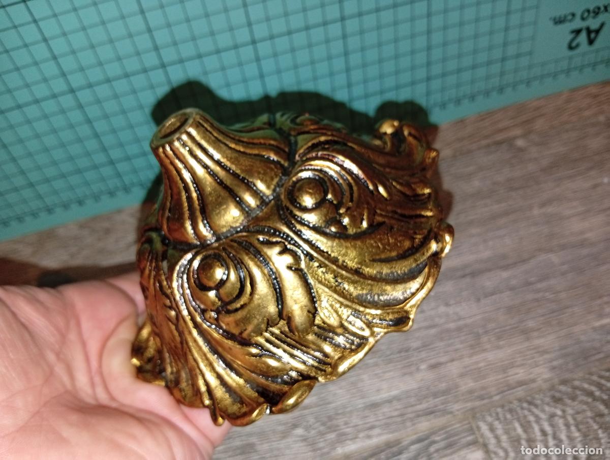 Vintage: Remate plaf&oacute;n floron para L&aacute;mpara de Techo bronce - Foto 8