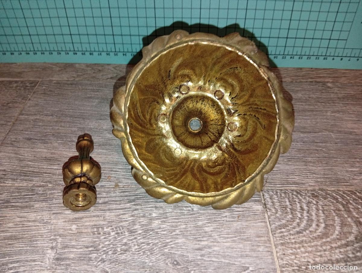 Vintage: Remate plaf&oacute;n floron para L&aacute;mpara de Techo bronce - Foto 9