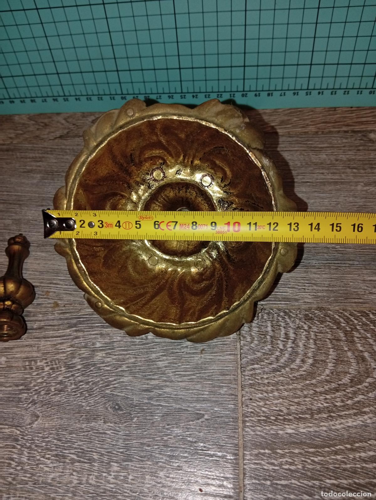 Vintage: Remate plaf&oacute;n floron para L&aacute;mpara de Techo bronce - Foto 10
