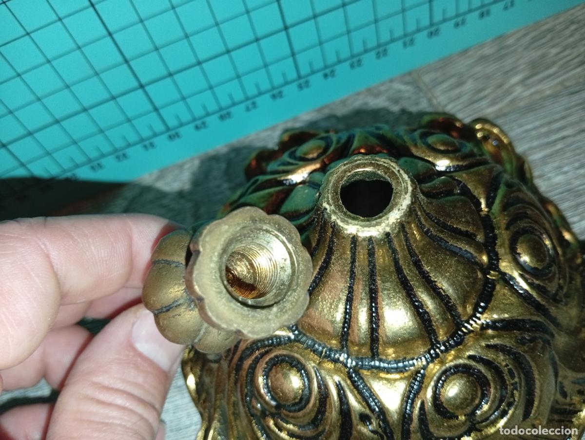 Vintage: Remate plaf&oacute;n floron para L&aacute;mpara de Techo bronce - Foto 12