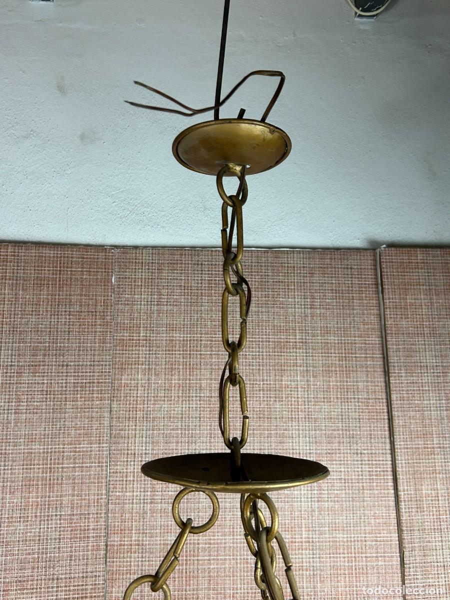 Vintage: L&aacute;mpara de techo de hierro 95x57 cm - Foto 3