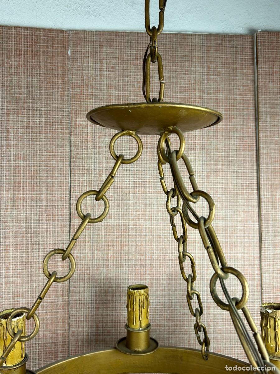 Vintage: L&aacute;mpara de techo de hierro 95x57 cm - Foto 4