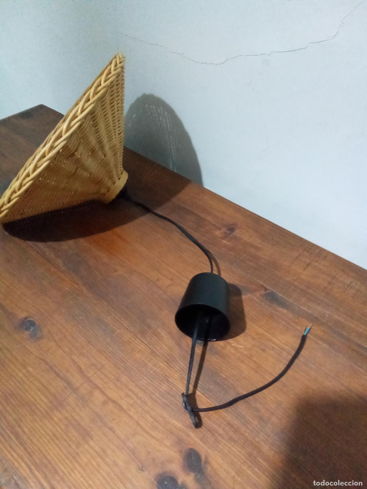 Vintage: L&Aacute;MPARA DE MIMBRE PARA TECHO - Foto 5