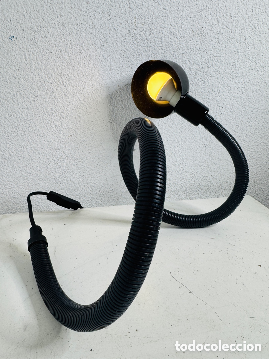 Vintage: Snake Lamp Black Design Pop 1980s - Foto 8