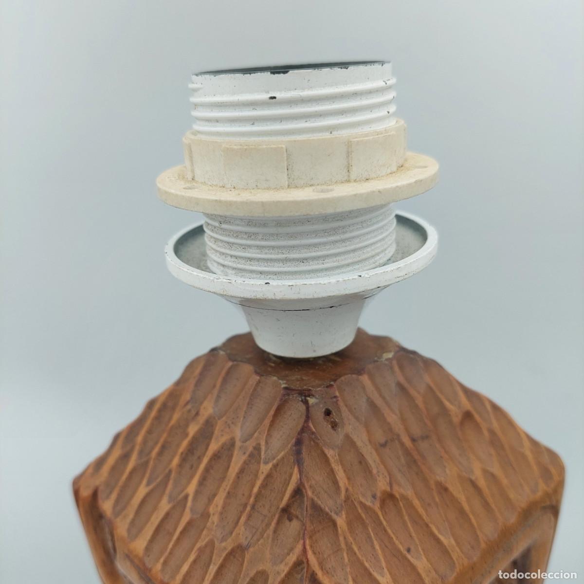 Vintage: Lampara de madera modernista estilo azteca - Foto 7