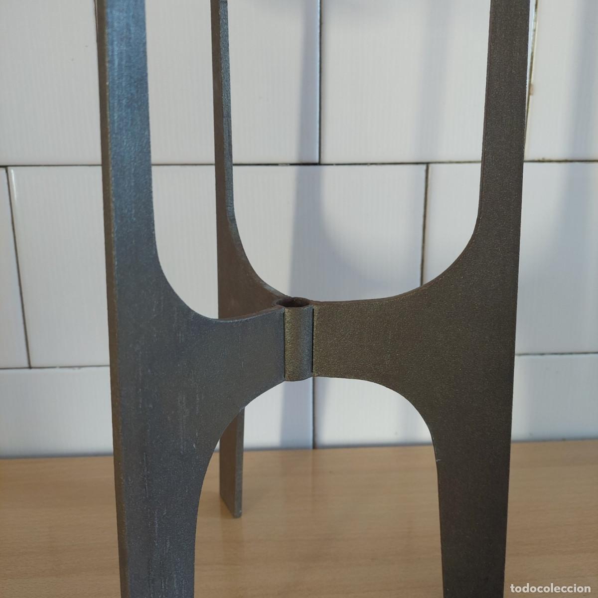 Vintage: Candelabro de bronce brutalista 42 cm - Foto 5