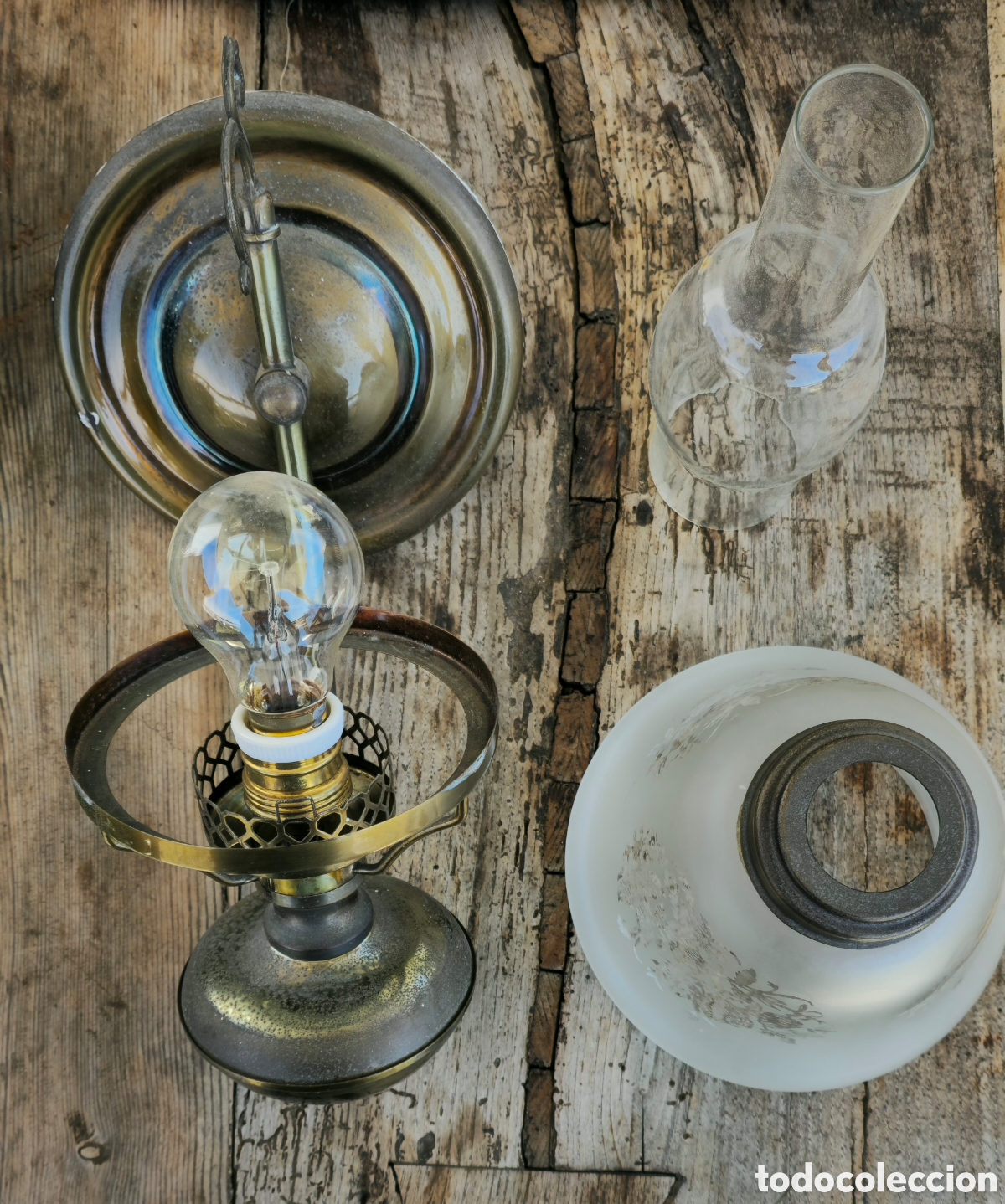 Vintage: Aplique lampara victoriana - Foto 4