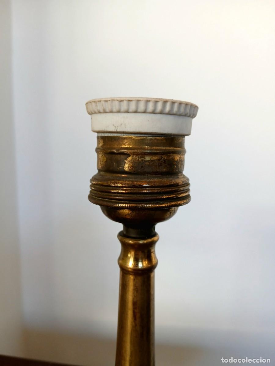Vintage: LAMPARA DE MESA LAT&Oacute;N DORADO - Foto 3