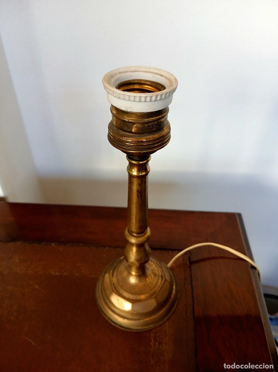 Vintage: LAMPARA DE MESA LAT&Oacute;N DORADO - Foto 5