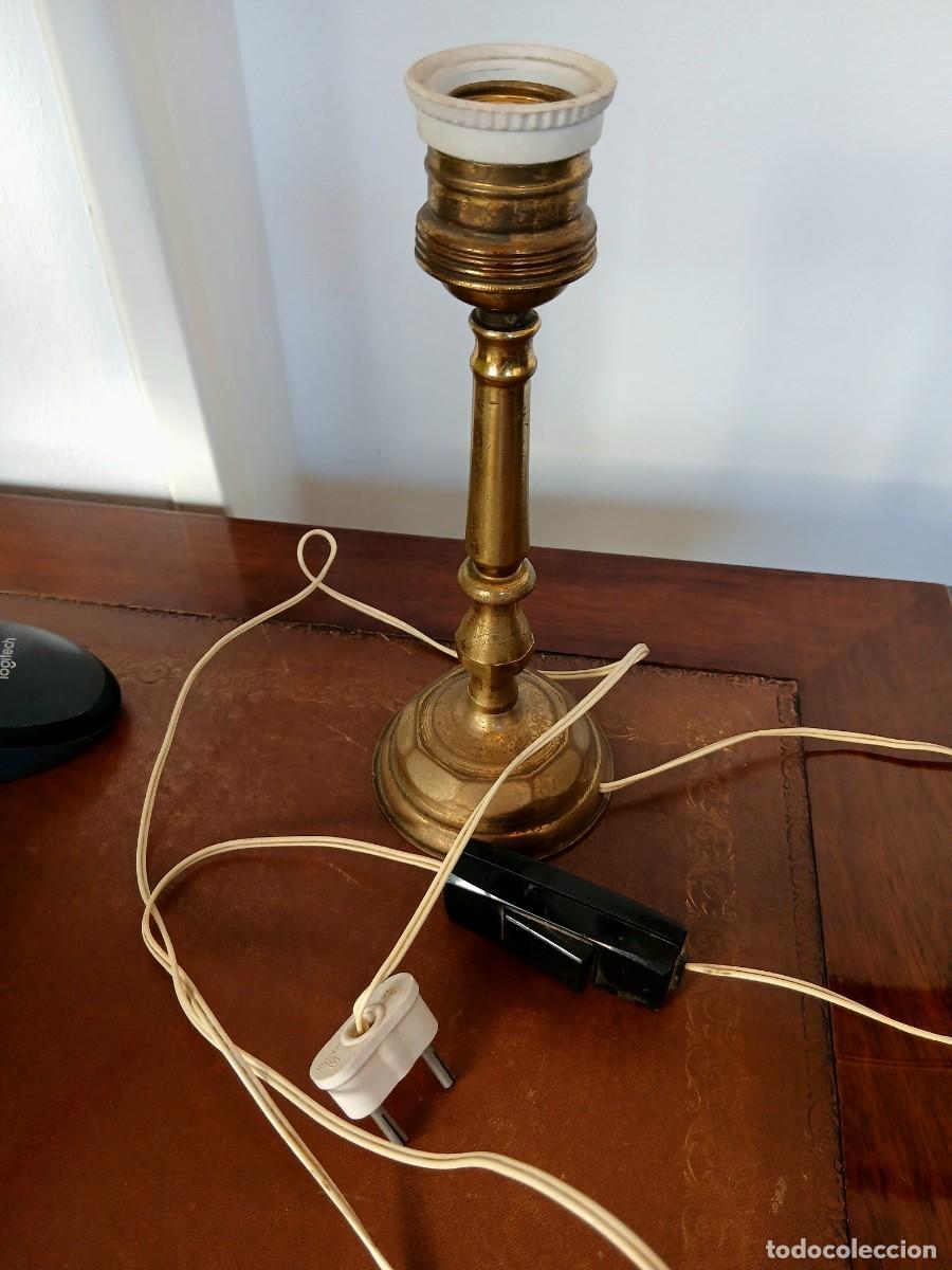 Vintage: LAMPARA DE MESA LAT&Oacute;N DORADO - Foto 7