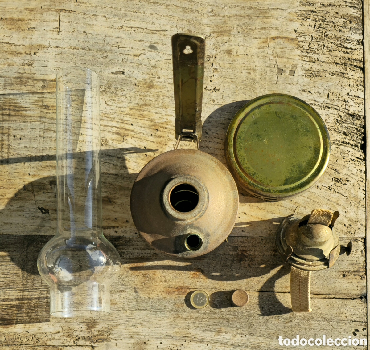 Vintage: L&aacute;mpara de aceite reflector - Foto 5