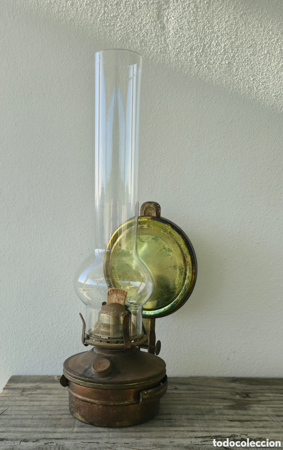 Vintage: L&aacute;mpara de aceite reflector - Foto 7