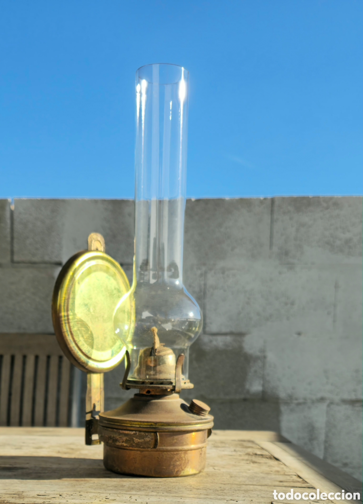 Vintage: L&aacute;mpara de aceite reflector - Foto 1