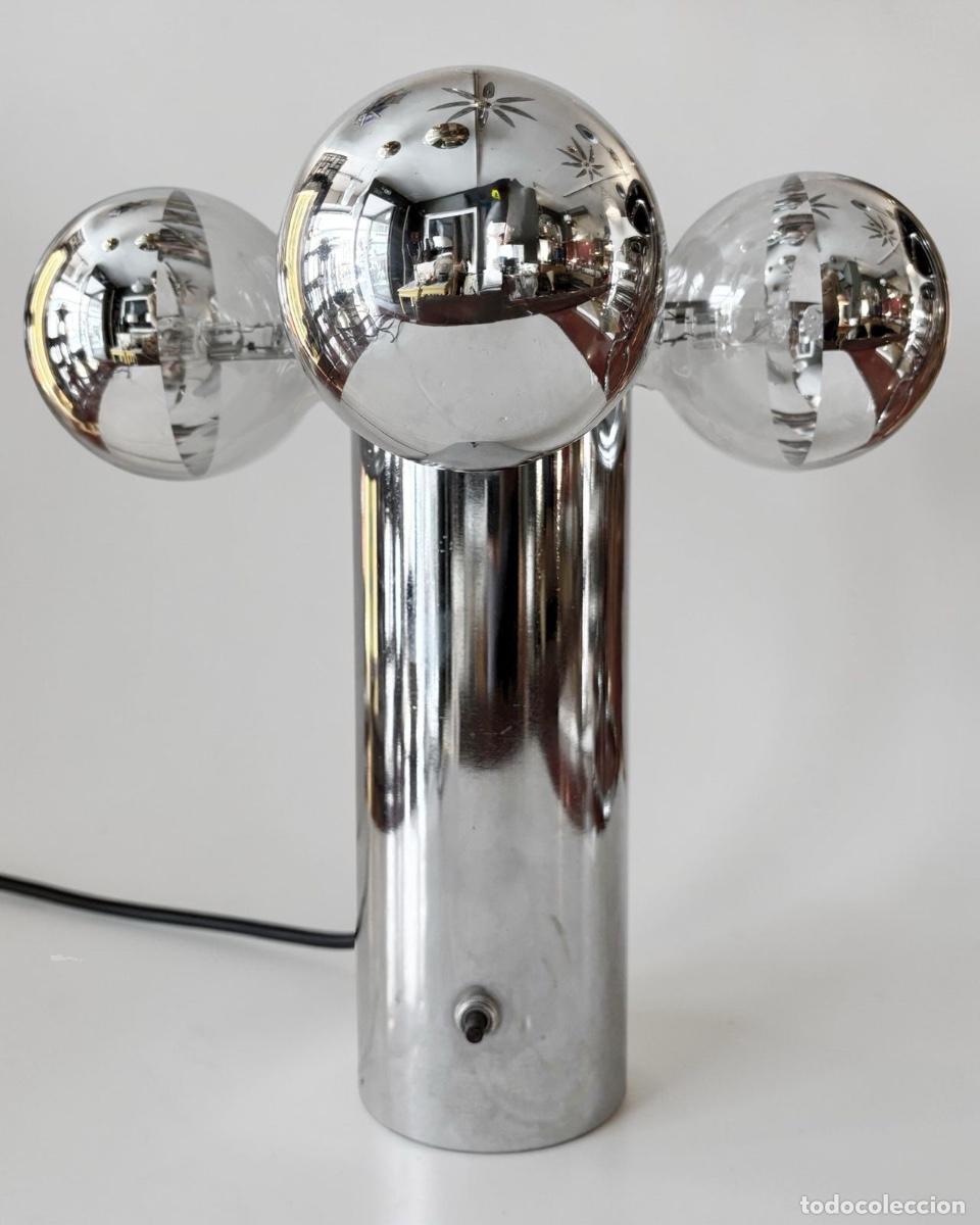 Vintage: Lampara de mesa cromada 1970 - Foto 1