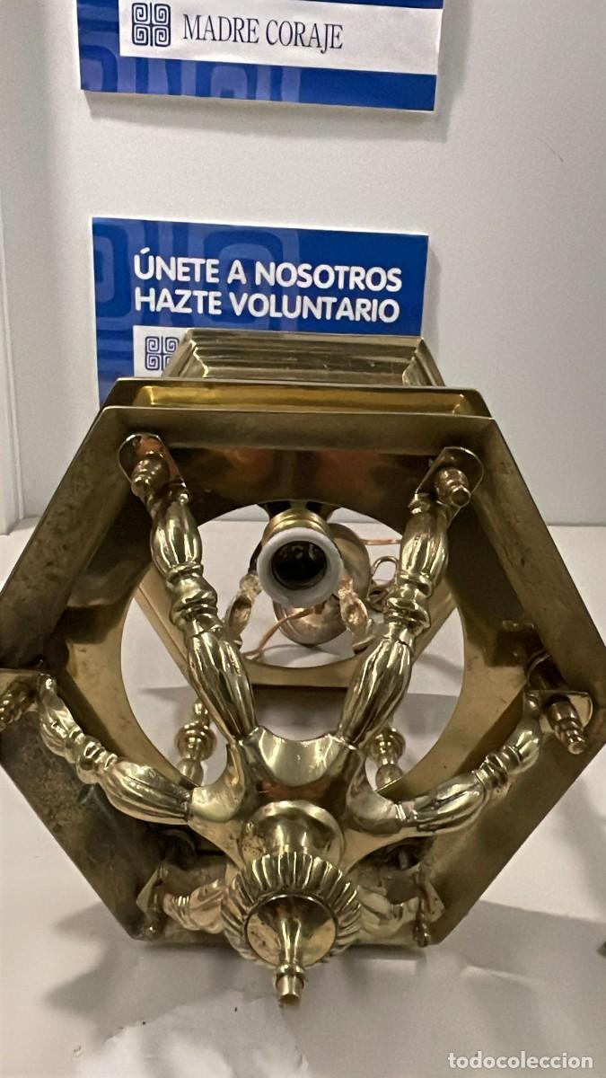 Vintage: Lampara colgante de bronce vintage - Foto 2