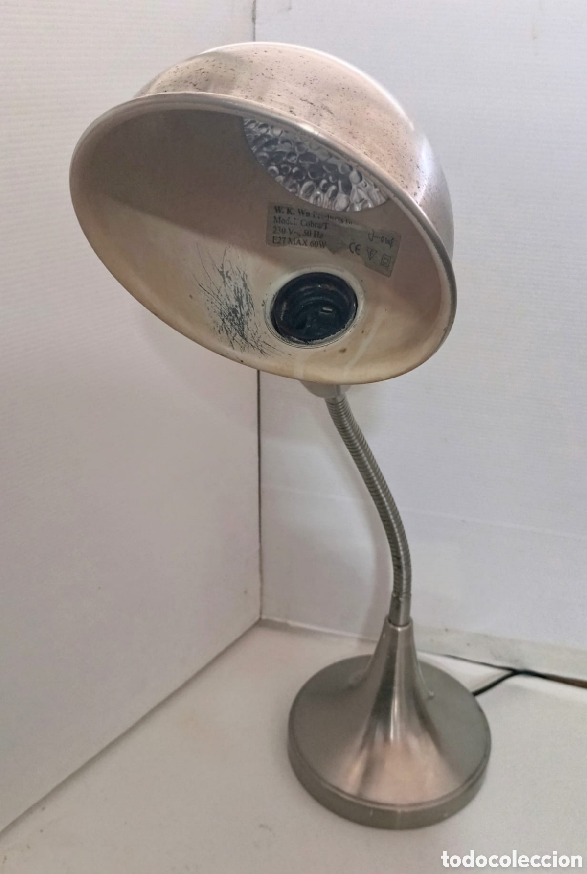 Vintage: L&aacute;mpara met&aacute;lica flexo Cobra - Foto 6