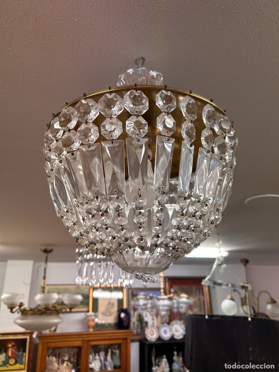 Vintage: L&aacute;mpara l&aacute;grimas de cristal - Foto 1