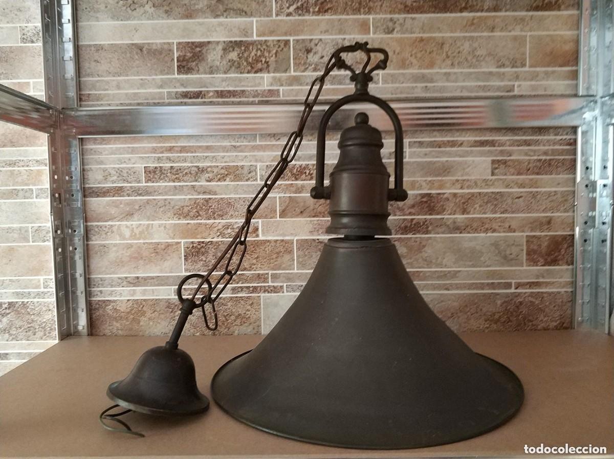 Vintage: Espectacular Lampara rustica metal