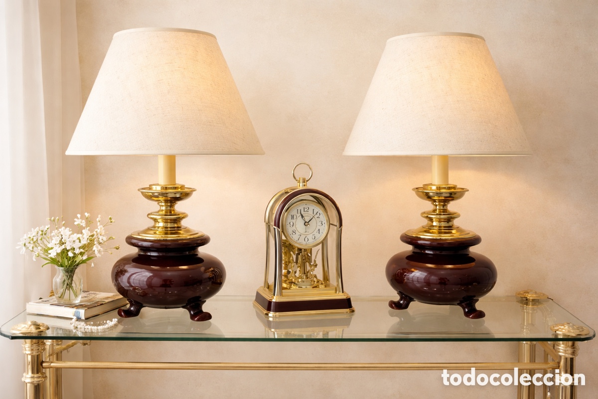 Vintage: Preciosas L&aacute;mparas de Sal&oacute;n o Recibidor en perfecto estado 220-240 E-27