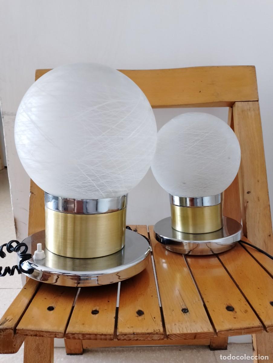 Vintage: 2 l&aacute;mparas vintage space age - Foto 8