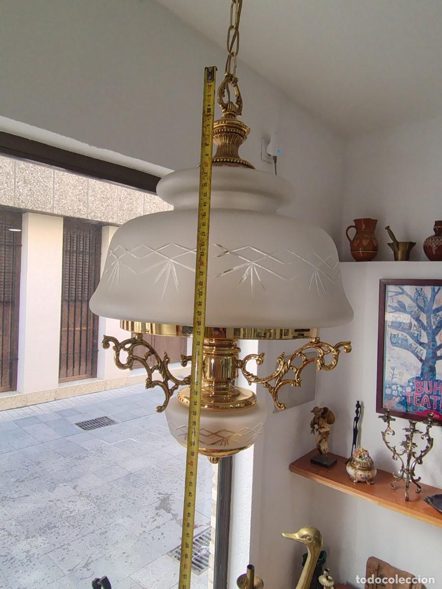 Vintage: ESPECTACULAR LAMPARA CON CRISTAL TALLADO - Foto 18