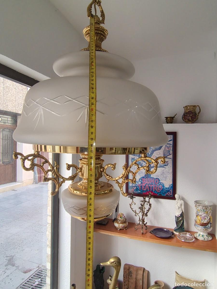 Vintage: ESPECTACULAR LAMPARA CON CRISTAL TALLADO - Foto 19
