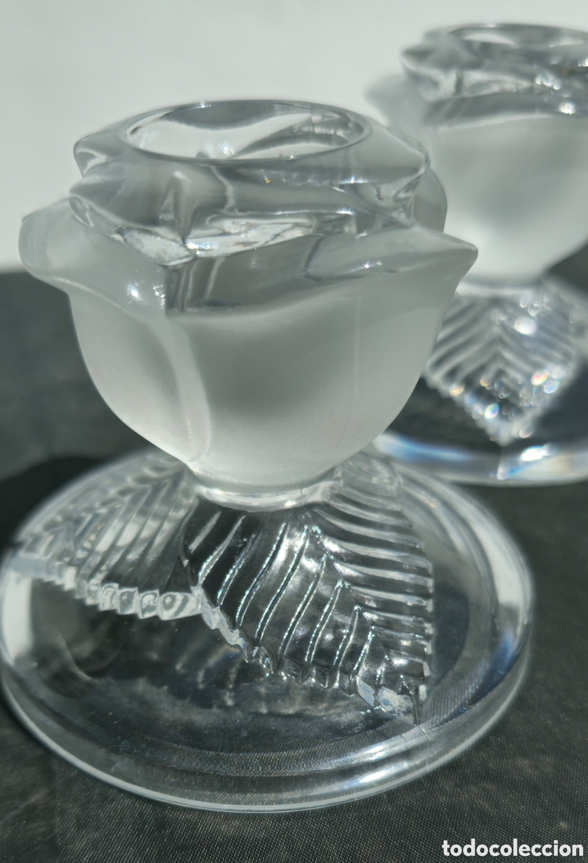 Vintage: Cristal DArques Portavelas - Foto 2