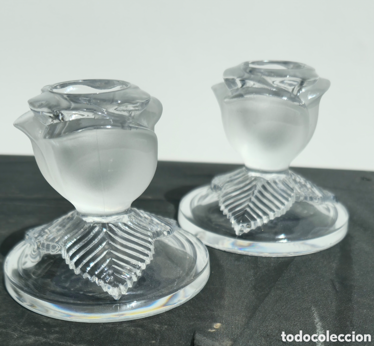 Vintage: Cristal DArques Portavelas - Foto 4