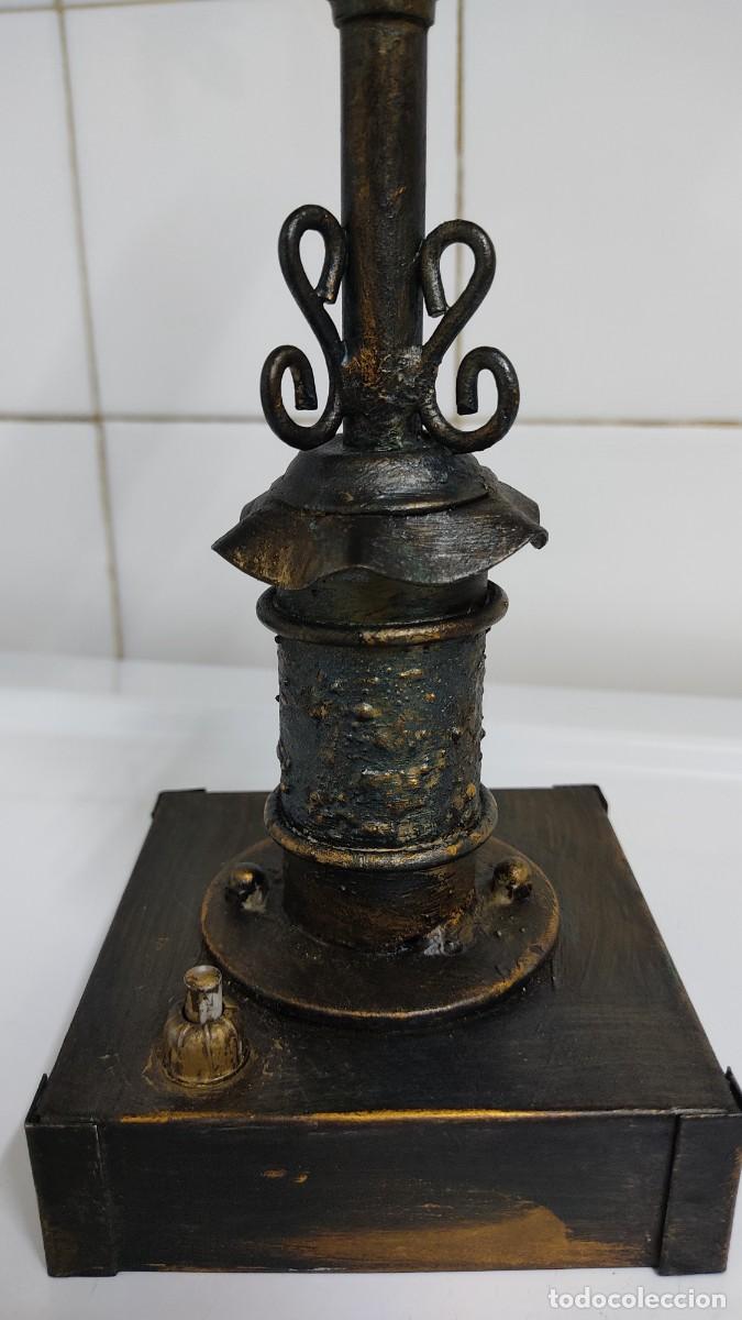 Vintage: L&aacute;mpara de mesa vintage farola - Foto 3