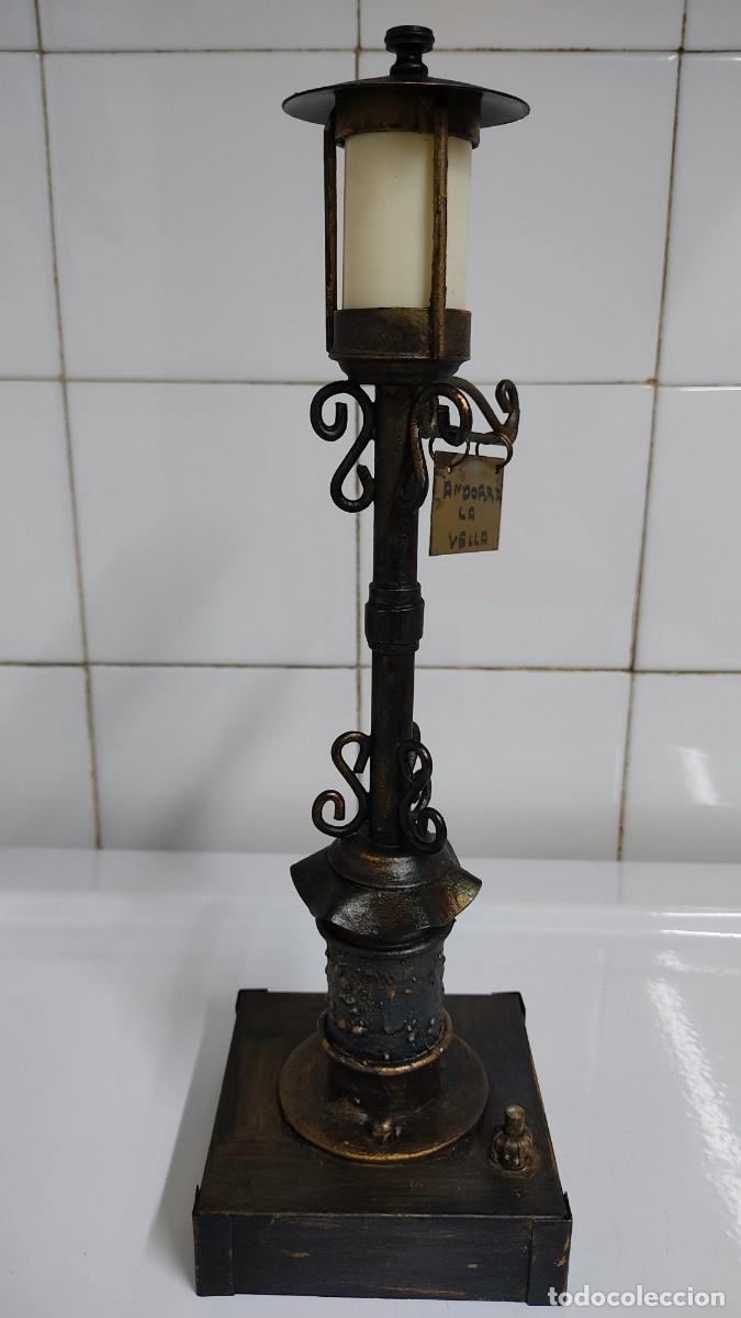 Vintage: L&aacute;mpara de mesa vintage farola - Foto 5