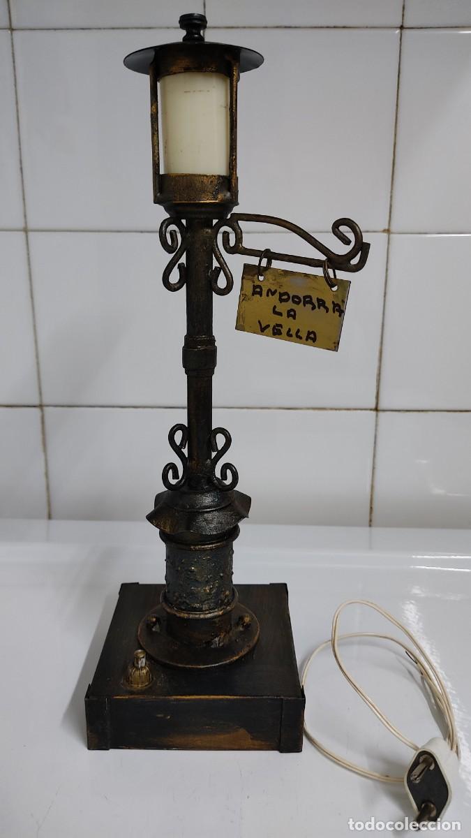 Vintage: L&aacute;mpara de mesa vintage farola - Foto 1