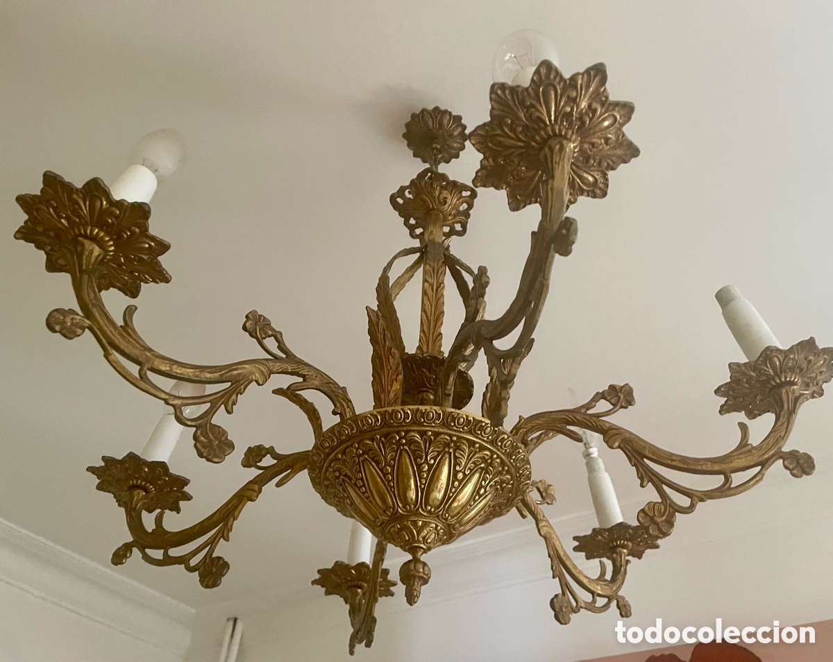 Vintage: Lampares techo de bronce