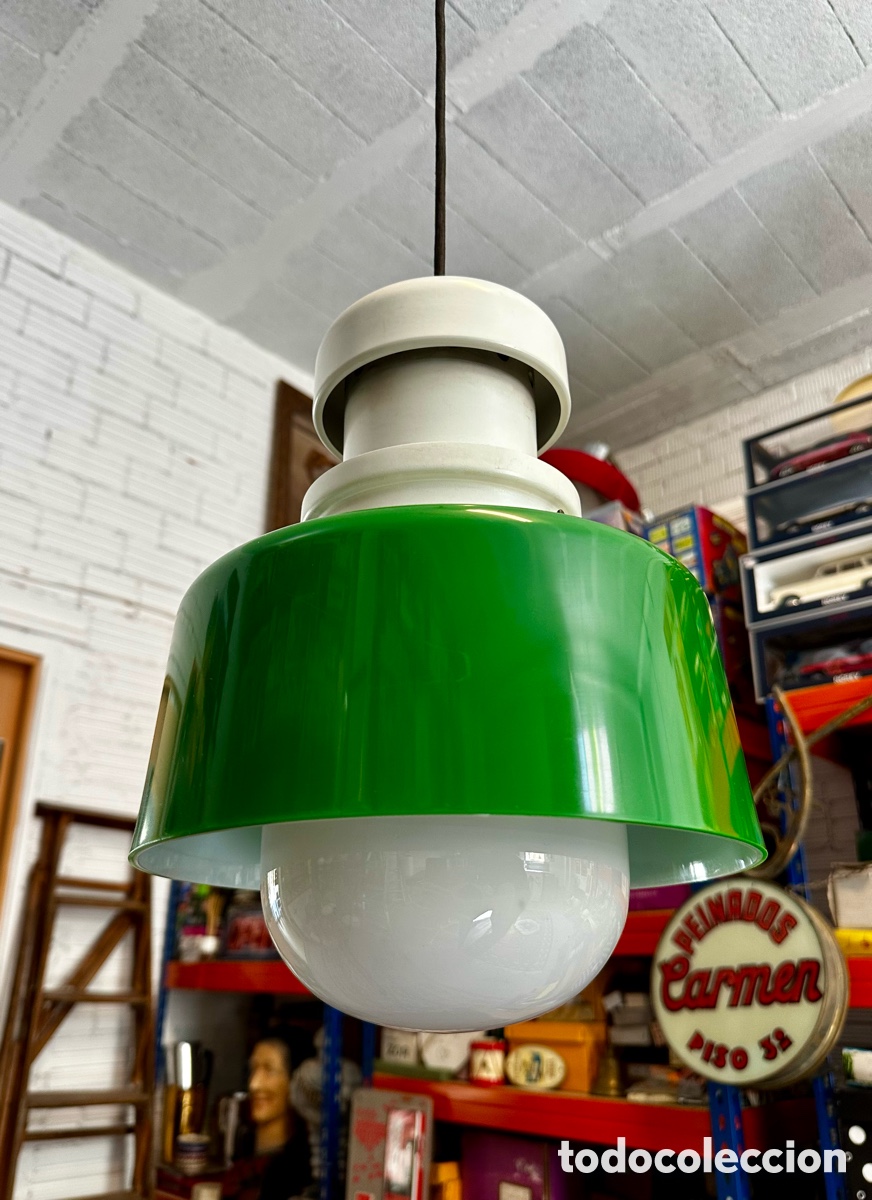 Vintage: L&Aacute;MPARA COLGANTE METALARTE. NUEVA, DE STOCK DE TIENDA.