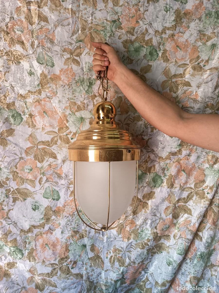 Vintage: L&aacute;mpara farol vintage de techo