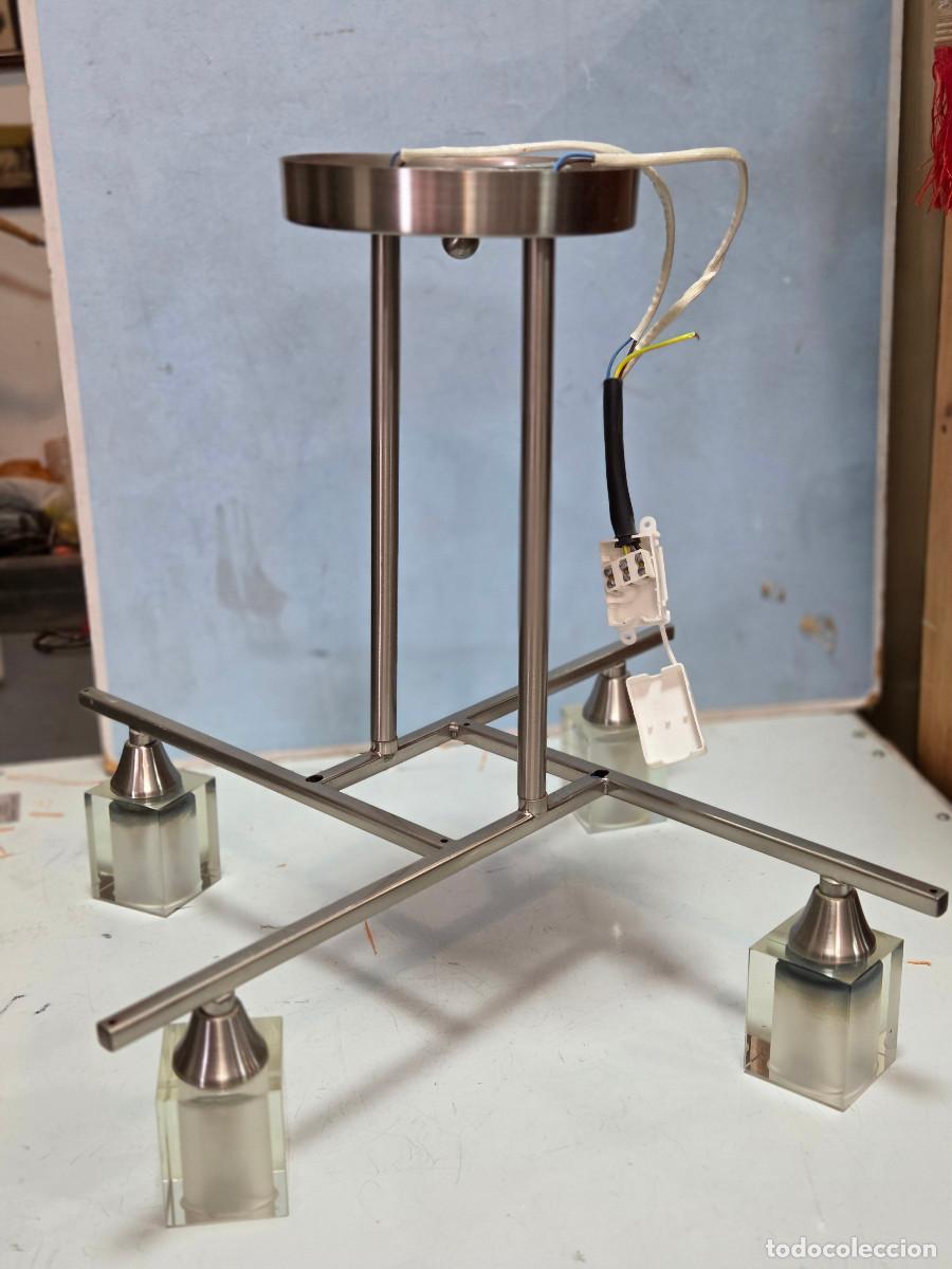 Vintage: lampara de techo cromada