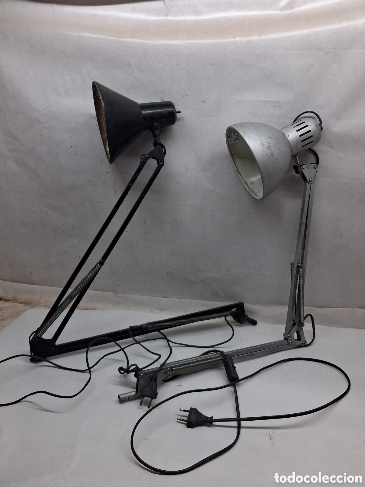 Vintage: 2 l&aacute;mparas flexo funcionando