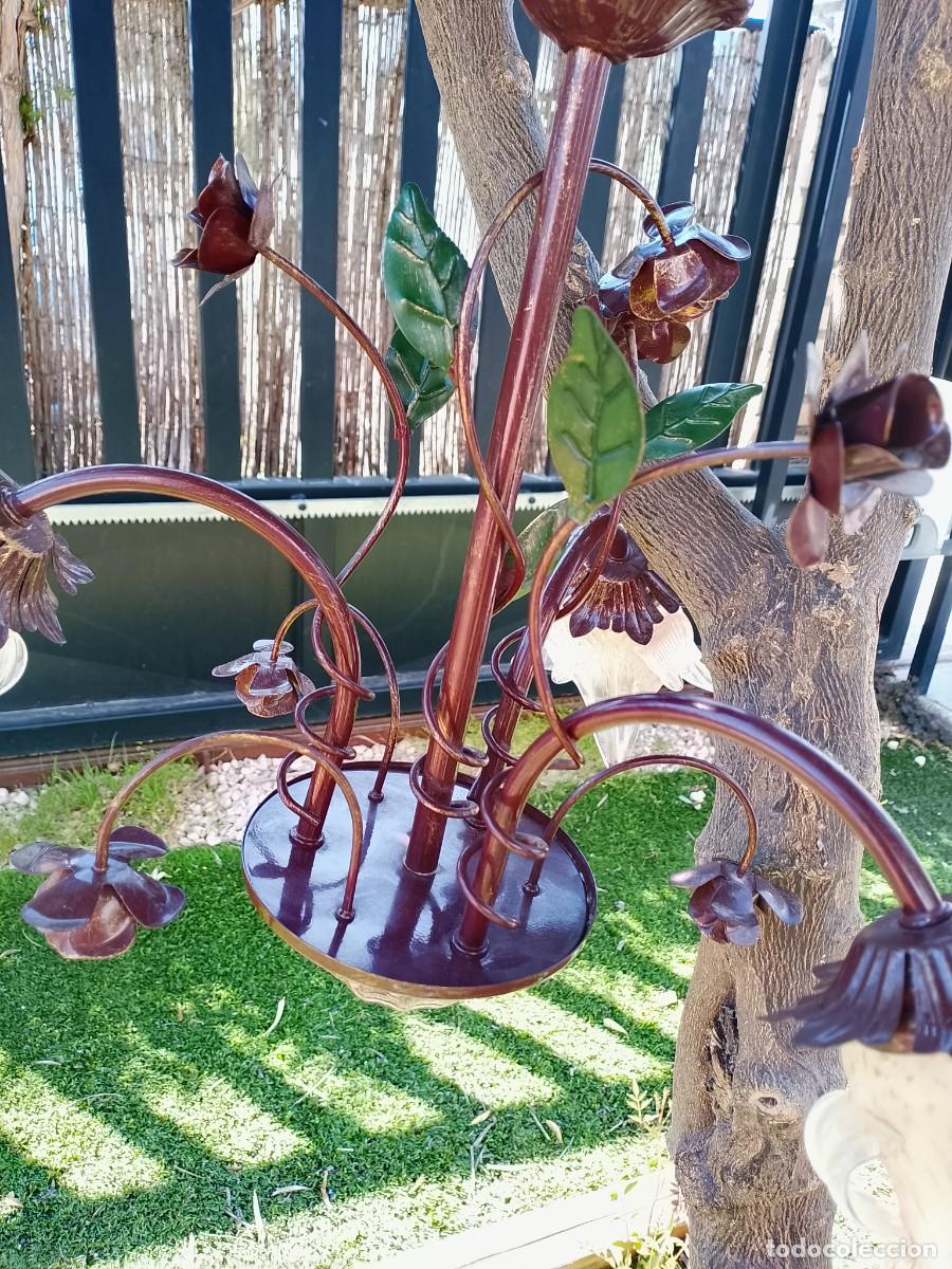 Vintage: Lampara de techo vintage flores