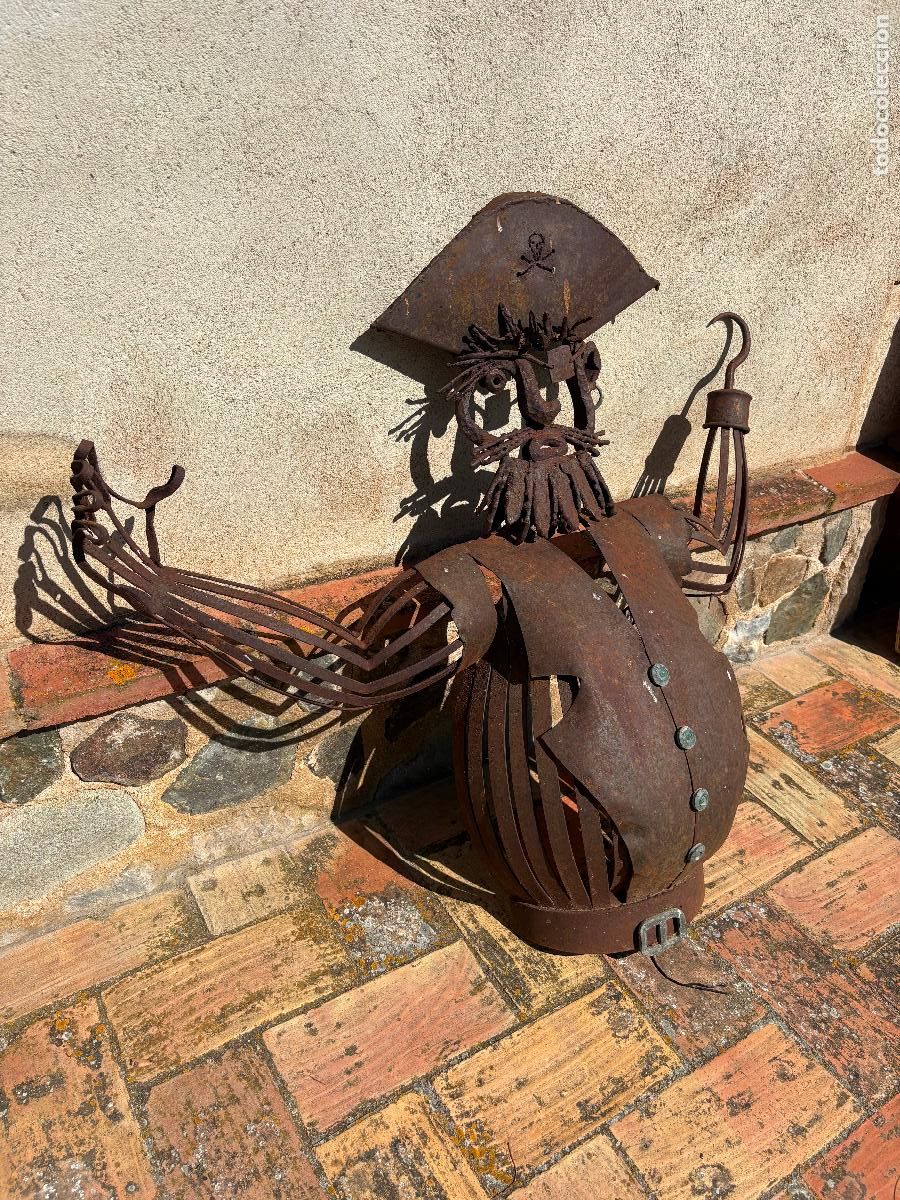 Vintage: Aplique de pirata de hierro con luces detr&aacute;s tama&ntilde;o XXL