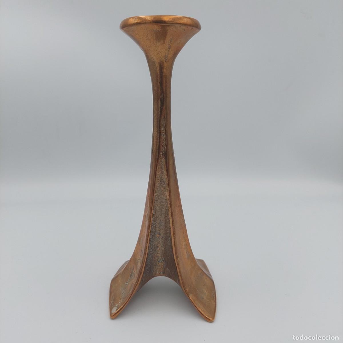 Vintage: Candelabro de bronce brutalista Harjes